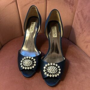 Badgley Mischka Women's Blue Embellished Heels